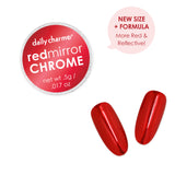 Daily Charme Mirror Red Chrome Powder Best Nail Art Supplies Glazed Christmas Festive Valentine's Day Color