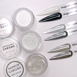 Sterling Pearl Chrome Powder Nail Art Best Quality White Pigment Supplies