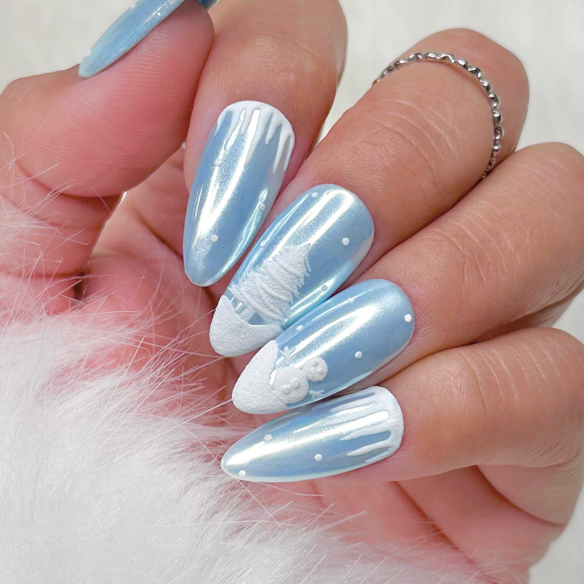 Daily Charme Nail Art Sterling Pearl Chrome Powder for Glazed Donut Nails