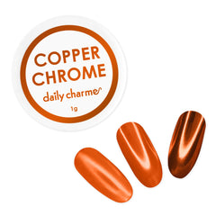 Mirror Copper Chrome Powder Nail Art Orange Halloween Thanksgiving Trend Color