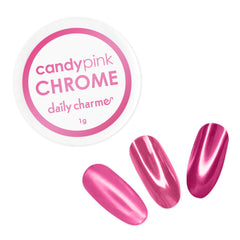 Mirror Candy Pink Chrome Powder Bubblegum Vibrant Bright Nail Art Glazed Metallic