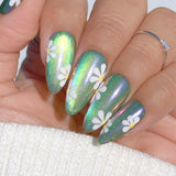 Daily Charme Juniper Prism Chrome Powder Holo Nail Art Best Quality Green Iridescent Glazed 