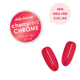 Cherry Red Chrome Powder for Nail Art Mirror Finish Smooth Quality Nail Supplies
