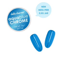 Aqua Blue Chrome Powder for Nail Art Mirror Finish Smooth Quality Nail Supplies Summer Spring Musthave