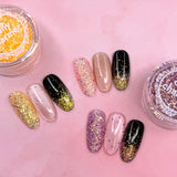 Nail Art 3D Iridescent Bubbles Glitter / Orchid Purple Pink Cute 