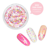 Nail Art Pink Yellow Purple Mini Star Sprinkles Glitter Mix / Pastel Aurora Iridescent Cute Dreamy Celestial