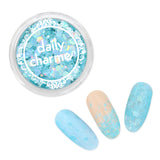 Holographic Hex Glitter Mix / Moonlit Hydrangea / Pastel Blue / Spring Nail Art