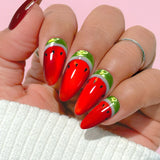 3-in-1 Viral Glass Cat Eye Fruit Nail Kit Gel Strawberry Watermelon Cherry Design Value Set