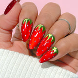 3-in-1 Viral Glass Cat Eye Fruit Nail Kit Gel Strawberry Watermelon Cherry Design Value Set