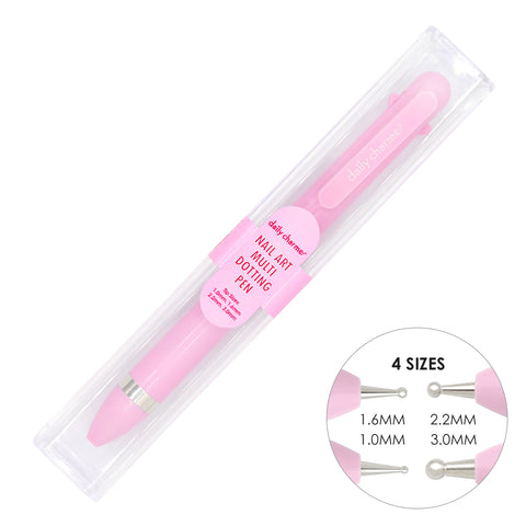 Daily Charme 4-in-1 Nail Art Multi Dotting Pen Pink Light Weight Mechanic