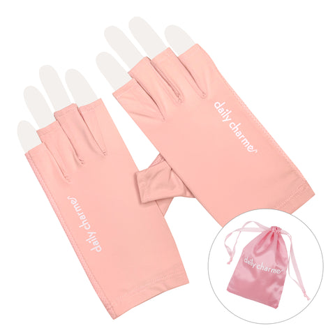 Gel Manicure UV Gloves / Pink DIY Nail Tech Protection Nail Supplies Essential