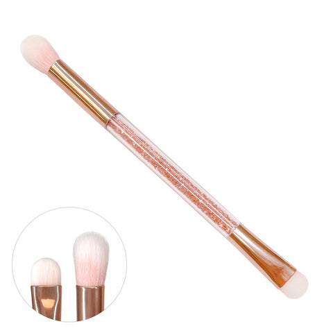 Double-Sided Pigment Brush Nail Art Tool Rose Gold Pink Cute