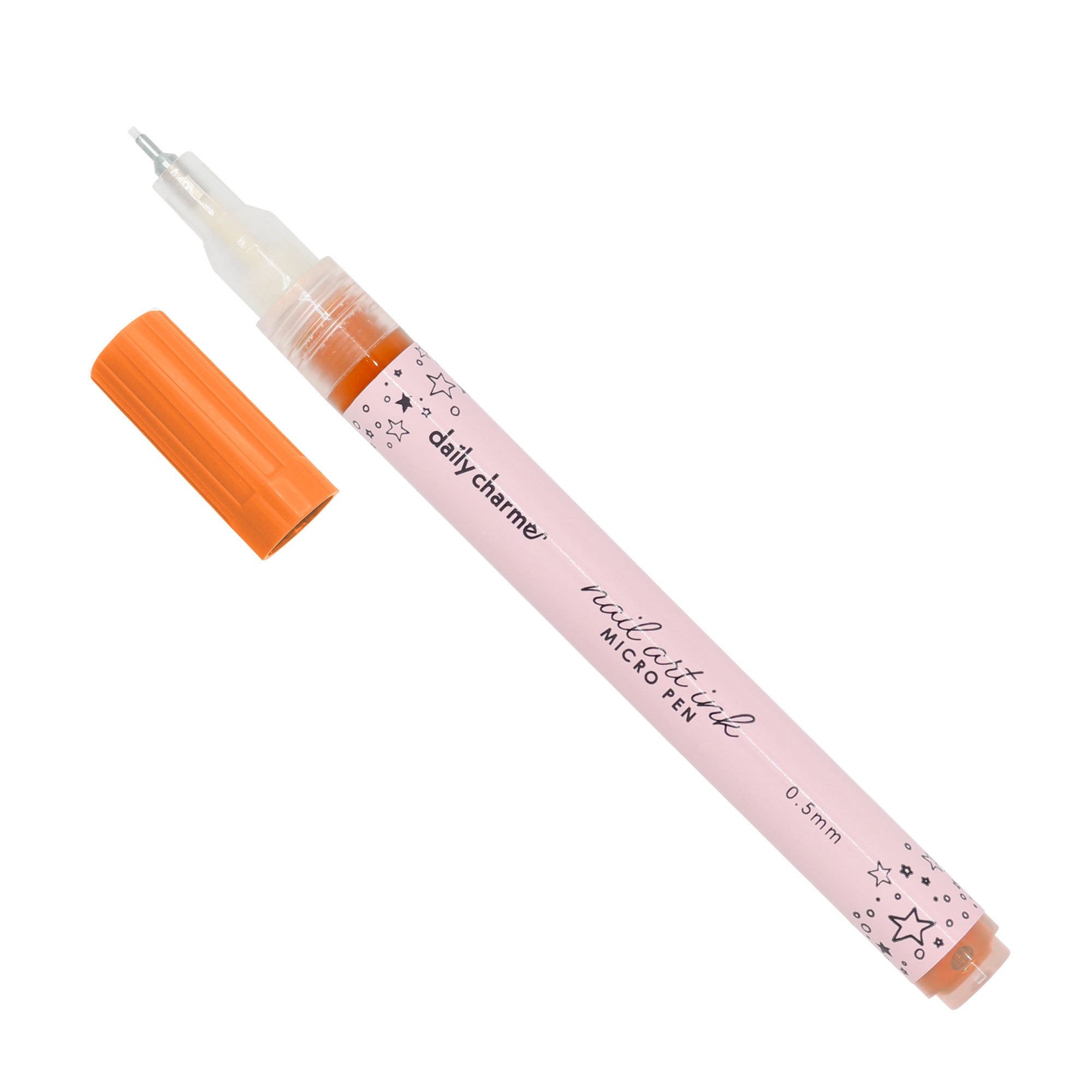 Nail Art Ink Micro Pen / Orange Freehand Drawing Supplies