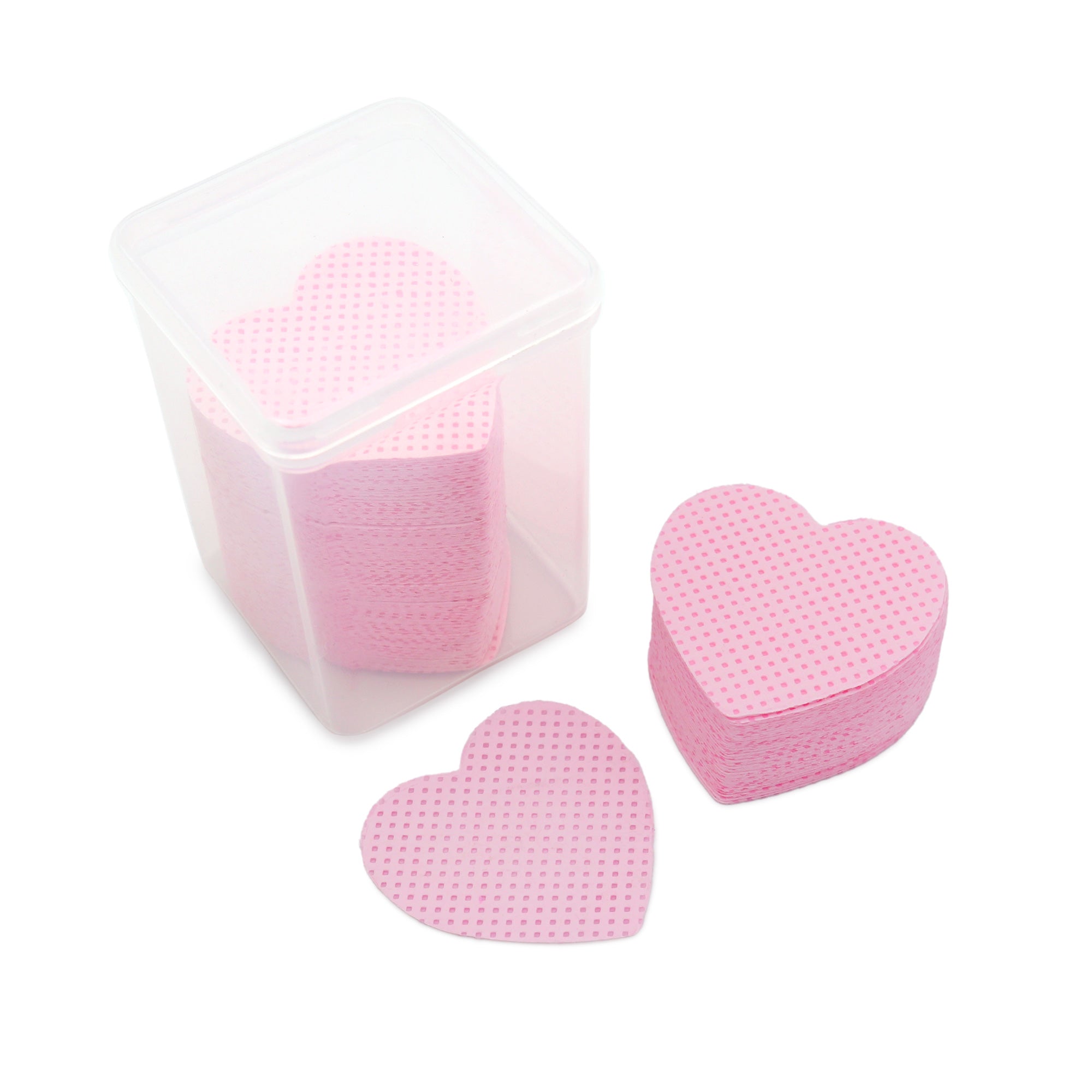 Heart-Shaped Lint Free Wipe / Pink / 200pcs Cute Professional Nail Supply