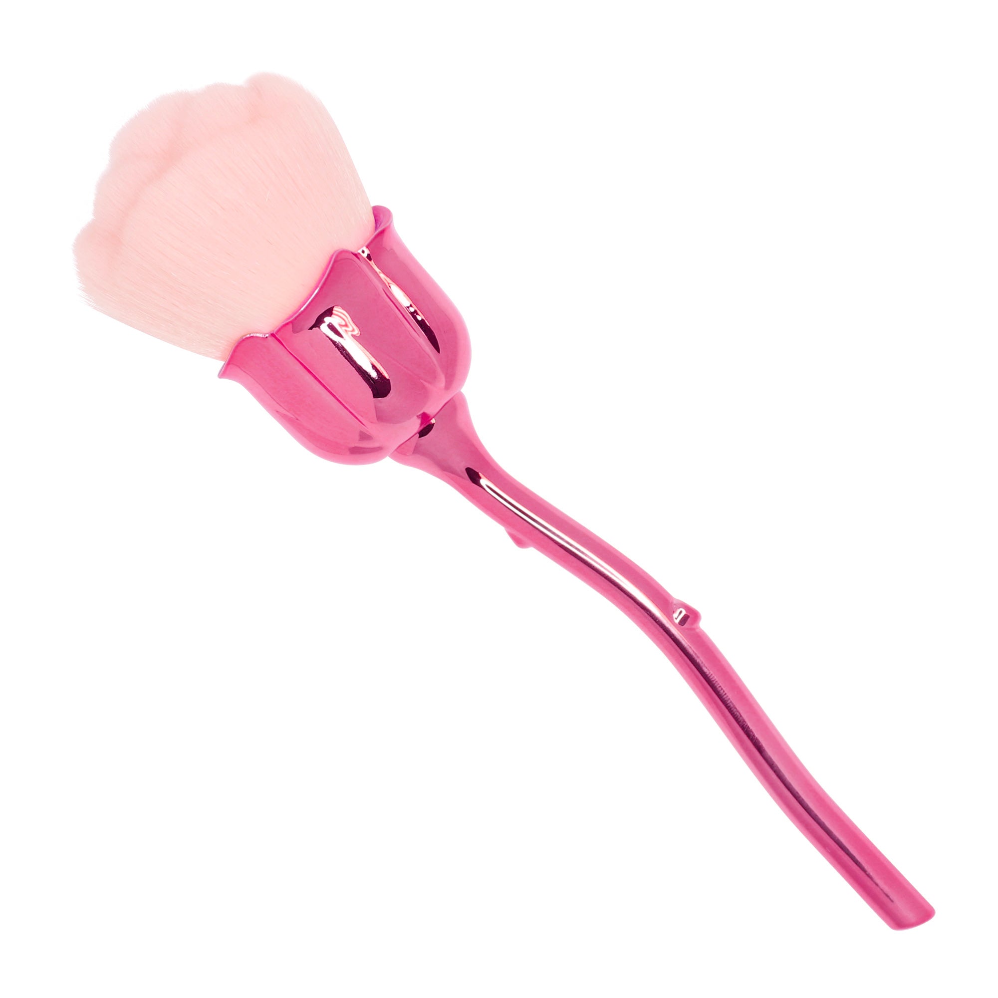 Rose Stem Makeup Brush / Pink Nail Art Supply Cleaning Chrome Powder Pigment Cute