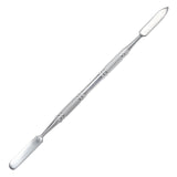 Stainless Steel Double-Sided Flat Cuticle Pusher & Nail Cleaner Tool