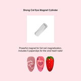Strong Cat Eye Nail Magnetic Cylinder Heart Design