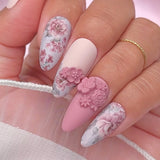 Daily Charme Silicone Nail Art Mold / Camellia Bouquet Floral 3D Spring Nails