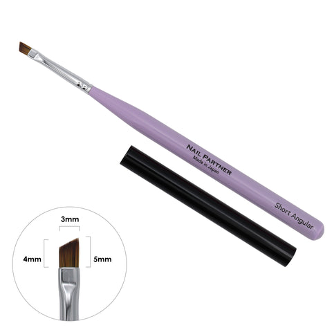 Nail Partner Colorful Gel Brush / Short Angular Japanese Nail Art Supplies