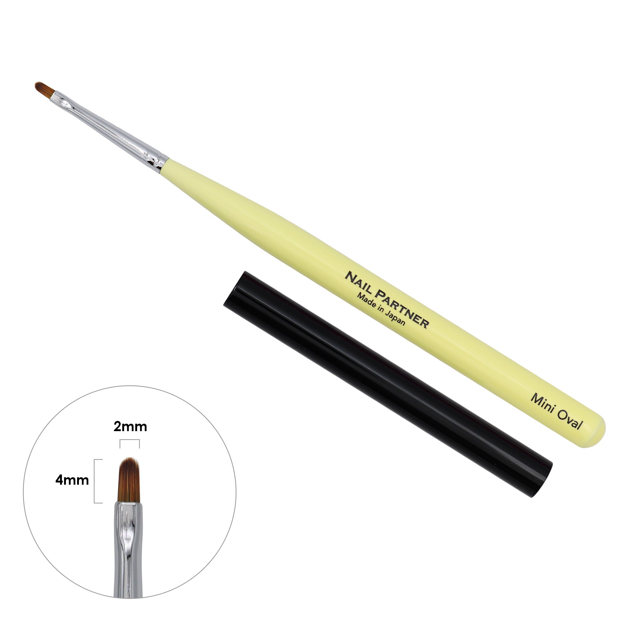 Nail Partner Colorful Gel Brush / Mini Oval Japanese Nail Art Supplies