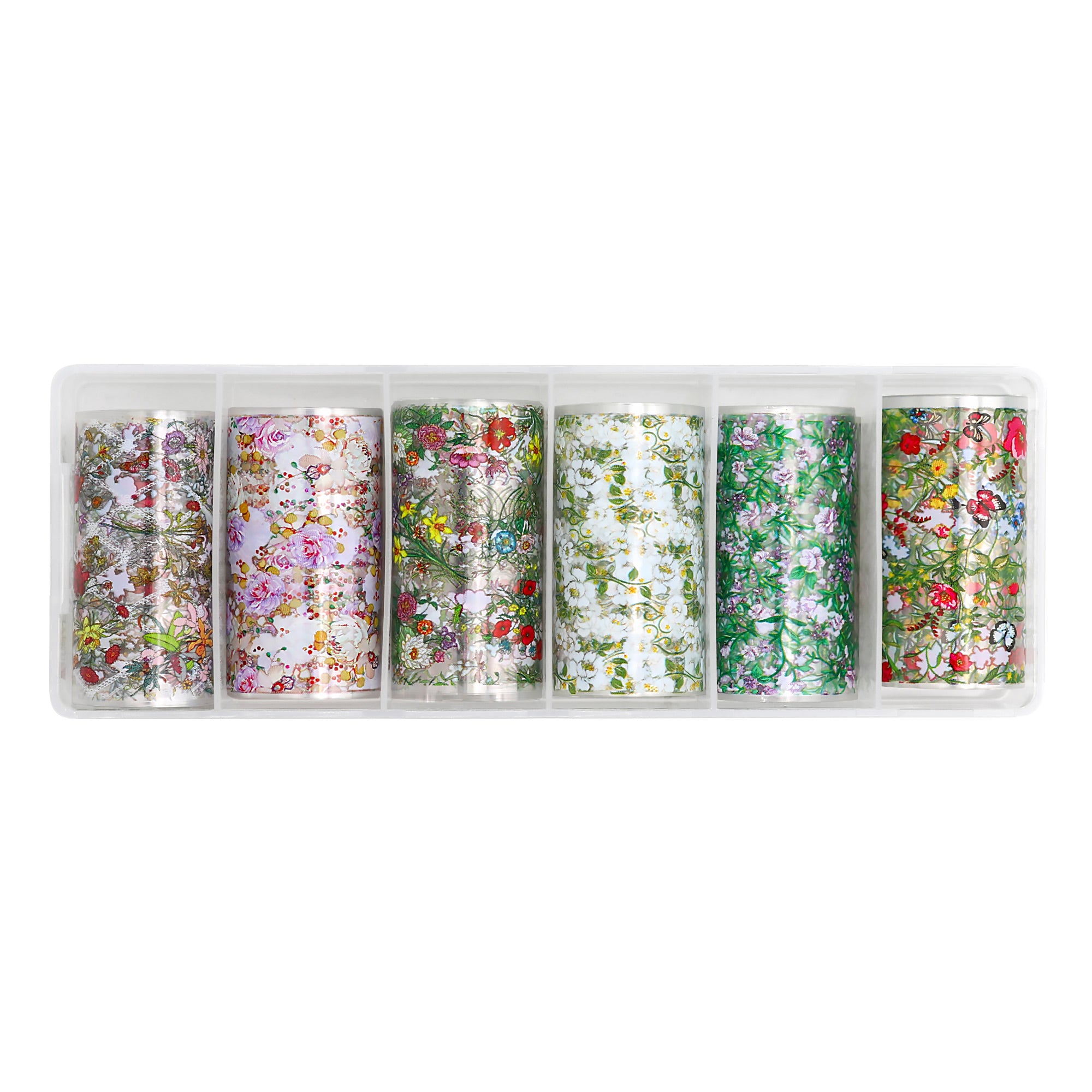 Nail Art Foil Box / 6 Designs / Petal Kiss / Floral / Spring Nail Art  Summer / Garden /  Flowers / Decals