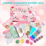 Summer Fun Clearance Mystery Box Nail Art Supplies Charme Gel Crystals Foil Box Glitters & More
