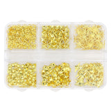 Nail Art Decor Celestial Sparkle Studs Mix Box Set / Gold Stars 3D Embellishments