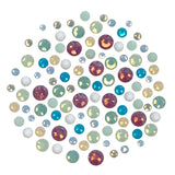 Nail Art Swarovski Round Flatback Rhinestone Value Mix / Pastel Opal Alabaster Turquoise Amethyst Matte