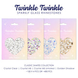 Twinkle Shaped Rhinestone Mix Classic Collection / 4 Colors AB Gold Nail Art Supplies