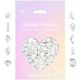 Twinkle Twinkle Shaped Flatback Rhinestone Mix / Crystal Clear Nail Art Supplies