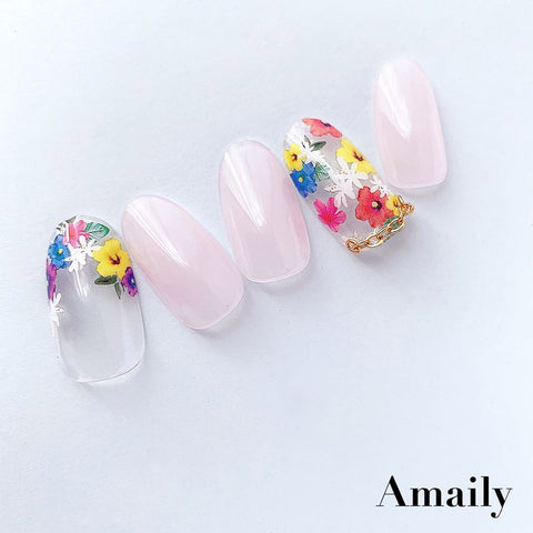 Amaily Japanese Nail Art Sticker / Summer Flowers