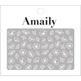 Daily Charme Nail Art Supply Amaily Japanese Nail Art Sticker / Poppy Flower / White