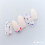 Amaily Japanese Nail Art Sticker / Flower Garden / Bright