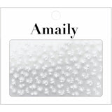 Amaily Japanese Nail Art Sticker / Petite Flower / White