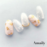 Amaily Japanese Nail Art Sticker / Petite Flower / Gold