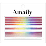 Amaily Japanese Nail Art Sticker / Lines / Rose Gold Holographic