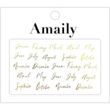 Daily Charme Amaily Japanese Nail Art Sticker / Gold Months Lettering 
