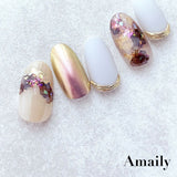 Daily Charme Amaily Japanese Nail Art Sticker / Dark Ink Art Marble Nails