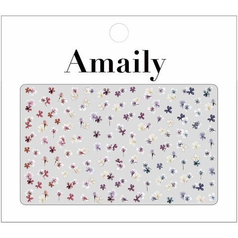 Daily Charme Amaily Japanese Nail Art Sticker / Wildflower / Sepia