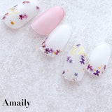 Daily Charme Amaily Japanese Nail Art Sticker / Wildflower / Sepia