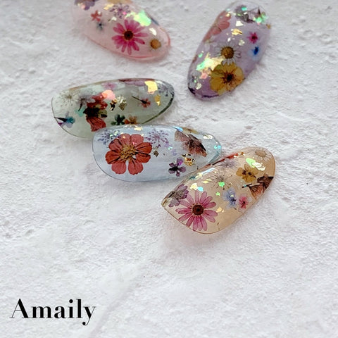 Daily Charme Amaily Japanese Nail Art Sticker / Pressed Blossom