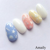 Amaily Japanese Nail Art Sticker / Sea Aurora Mermaid Nails