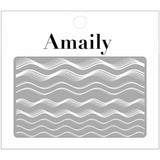 Amaily Japanese Nail Art Sticker / Waves / White
