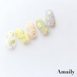 Daily Charme Nail Art Supply Amaily Japanese Nail Art Sticker / Flower Sketch / Gold