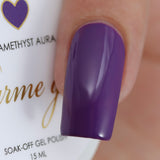 Charme Gel Polish / 907 Amethyst Aura Rich Dark Purple Violet Winter Nail Polish