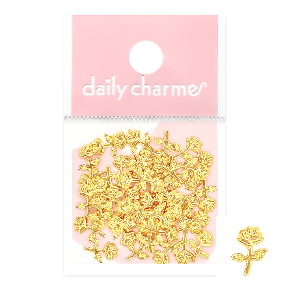 Daily Charme Nail Art | Romantic Rose Stud / Gold