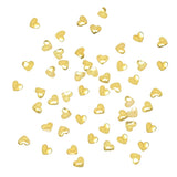 Heart 3MM Studs / Gold Nail Art Supplies