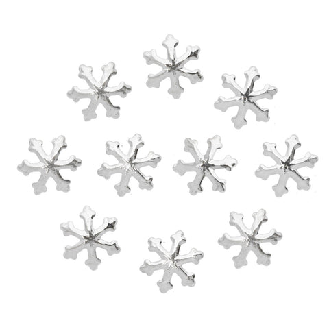 Snowflake 5MM Studs / Silver Holiday Nail Art Decors