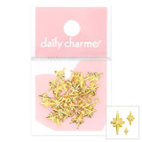 Tiny Sparkles Mix 3mm 5mm 1mm Studs / Gold Nail Art Decor Embellishments
