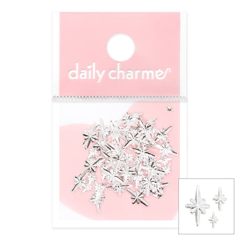 Tiny Sparkles Mix Size Studs / Silver Holiday Nail Art Decors